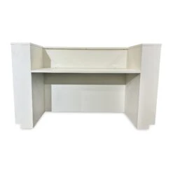 HALO Reception Desk 180cm - Oak & White(Halo Reception Desk 180cm Oak White) -Modern Furniture 1.8mOakHalo Back 2000