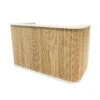 HALO Reception Desk 180cm - Oak & White(Halo Reception Desk 180cm Oak White) -Modern Furniture 1.8mOakHalo FrontSide 2000