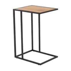 BRADFORD Laptop Table - Natural & Black(Bradford Laptop Table Oak)