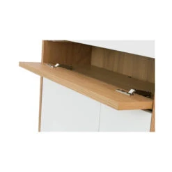 BARTON Study Desk 71cm - Natural & White(Barton Working Desk White Lacquered) -Modern Furniture 122001 d6800
