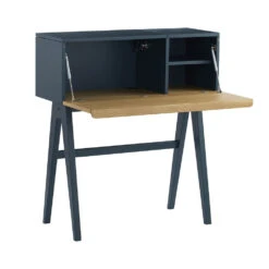 VALEN Study Desk 96cm - Blue Space & Oak(Valen Study Desk 96cm Blue Space Oak)