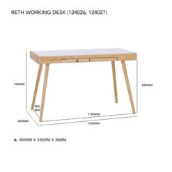 RETH Study Desk 120cm - Walnut & Black(Reth Study Desk 120cm Walnut Black) -Modern Furniture 124026 124027RETHWORKINGDESK 800 264ed788 025d 4c9f 83d2 120a2fbc8851