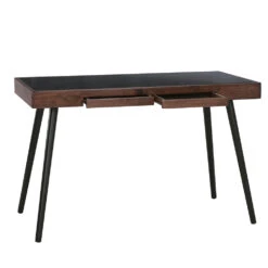 RETH Study Desk 120cm - Walnut & Black(Reth Study Desk 120cm Walnut Black) -Modern Furniture 124026 D2 1000