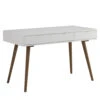 BLANCO Study Desk 120cm - White & Walnut(Blanco Study Desk 120cm White Walnut) -Modern Furniture 124029 1000