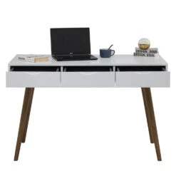 BLANCO Study Desk 120cm - White & Walnut(Blanco Study Desk 120cm White Walnut) -Modern Furniture 124029 D2 1000