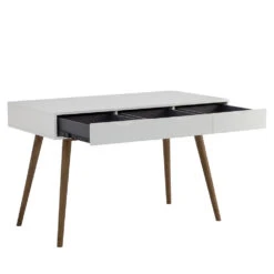BLANCO Study Desk 120cm - White & Walnut(Blanco Study Desk 120cm White Walnut) -Modern Furniture 124029 D3 1000