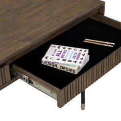 HAMILTON Study Desk Oak & Acacia Veneer 140cm - Toffee(Hamilton Study Desk Solid Acacia Wood 140cm Toffee) -Modern Furniture 124031 D6 800