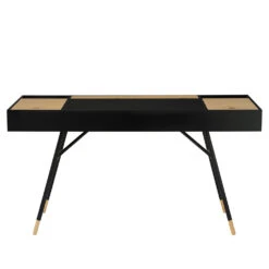 MORSEStudy Desk 140cm -Black & Oak(Morse Study Desk 140cm White Oak) -Modern Furniture 124040 A 1000