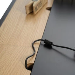 MORSEStudy Desk 140cm -Black & Oak(Morse Study Desk 140cm White Oak) -Modern Furniture 124040 D2 1000