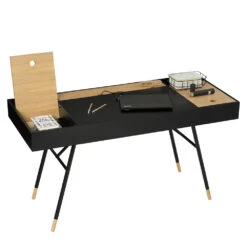 MORSEStudy Desk 140cm -Black & Oak(Morse Study Desk 140cm White Oak) -Modern Furniture 124040 T3 1000