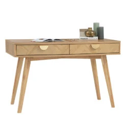 LOFTUS Study Desk 120cm - Oak(Loftus Study Desk Solid Acacia Wood 140cm Herringbone) -Modern Furniture 124065 2 1000