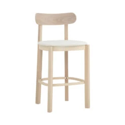 LOWEN Bar Stool - Cream White(Lowen Counter Chair Oak White)