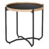 TANIX Side Table - Round - Black(Tanix Side Table Round Oak) -Modern Furniture 131022copy