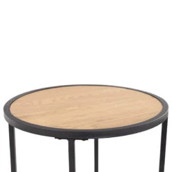 BRADFORD Side Table 40cm- Natural & Black(Bradford Lamp Table Oak) -Modern Furniture 131065BRADFORDSideTable6800