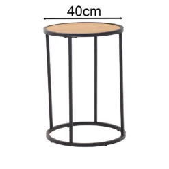 BRADFORD Side Table 40cm- Natural & Black(Bradford Lamp Table Oak) -Modern Furniture 131065 2800 86893344 6614 44e6 98a6 e67b901761c5