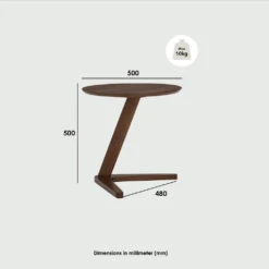 TRIS Side Table - Walnut(Copy Of Tris Side Table Walnut) -Modern Furniture 131116 1000