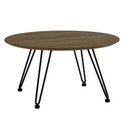 CORWIN Round Coffee Table 70cm - Walnut(Corwin Coffee Table 70cm Walnut)