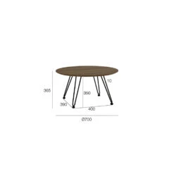 CORWIN Round Coffee Table 70cm - Walnut(Corwin Coffee Table 70cm Walnut) -Modern Furniture 132087measurement 1000 57b1a8ca f127 4c41 9807 ddf15a47c59c