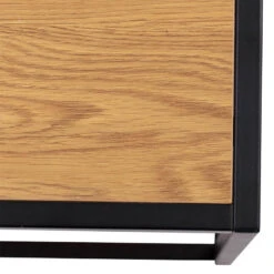 BRADFORD Coffee Table 100cm - Natural & Black(Bradford Coffee Table Oak) -Modern Furniture 133043BRADFORDTable6800