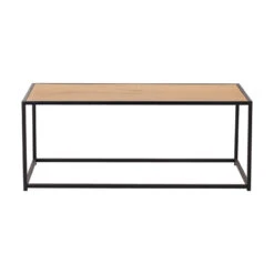BRADFORD Coffee Table 100cm - Natural & Black(Bradford Coffee Table Oak) -Modern Furniture 133043 A800