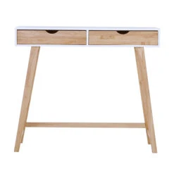 ARSENIO Console Table 90cm - Natural & White(Arsenio Console Table 90cm Natural White) -Modern Furniture 133093 A800