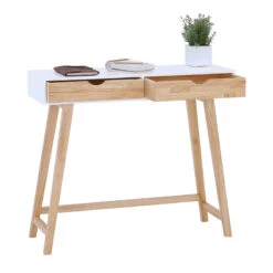 ARSENIO Console Table 90cm - Natural & White(Arsenio Console Table 90cm Natural White) -Modern Furniture 133093 D2800