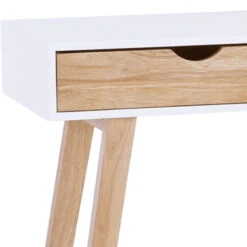ARSENIO Console Table 90cm - Natural & White(Arsenio Console Table 90cm Natural White) -Modern Furniture 133093closeupA