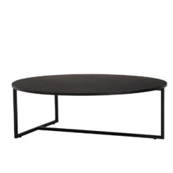 TURNER Round Coffee Table 100cm - Black(Turner Round Coffee Table 100cm Walnut)