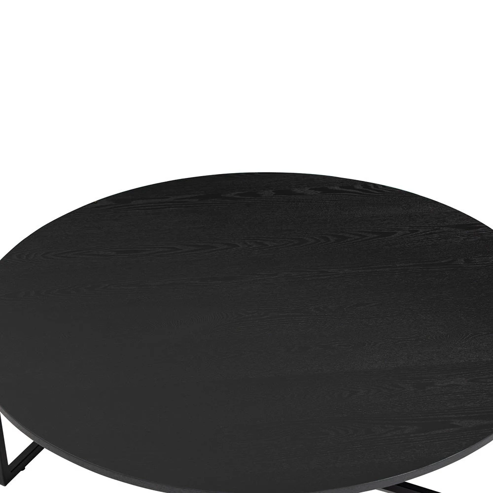 TURNER Round Coffee Table 100cm - Black(Turner Round Coffee Table 100cm Walnut) 8 TURNER Round Coffee Table 100cm - Black(Turner Round Coffee Table 100cm Walnut) - Image 6
