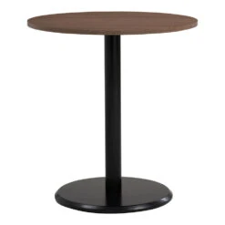 RUNDA Round Dining Table 70cm - Walnut & Black(Runda Round Dining Table 70cm Walnut Black)
