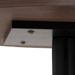 RUNDA Round Dining Table 70cm - Walnut & Black(Runda Round Dining Table 70cm Walnut Black) -Modern Furniture 142008 A4 1000