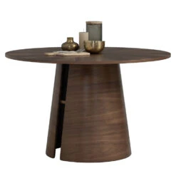 OKARA Round Dining Table 120cm - Walnut(Okara Round Dining Table 120cm Walnut 1) -Modern Furniture 144081 1 1000