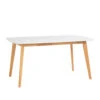 AIMON Dining Table 150cm - Natural & White(Aimon Lacquered Dining Table 1 5m White) -Modern Furniture 145071 1000