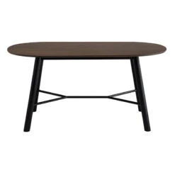 HAROLD Dining Table 160cm - Walnut & Black(Harold Dining Table 160cm Black Walnut) -Modern Furniture 145093 A 800