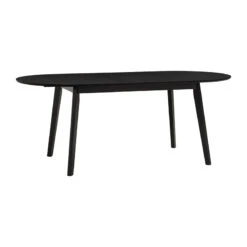 WERNER Extendable Dining Table 150-195cm - Black(Werner Extendable Dining Table 150cm Black) -Modern Furniture 146093800