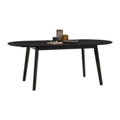 WERNER Extendable Dining Table 150-195cm - Black(Werner Extendable Dining Table 150cm Black) -Modern Furniture 146093 2800