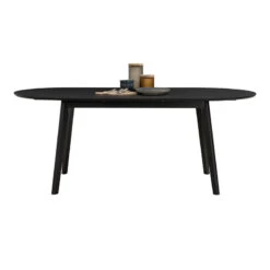 WERNER Extendable Dining Table 150-195cm - Black(Werner Extendable Dining Table 150cm Black) -Modern Furniture 146093 A2800