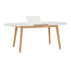 WERNER Extendable Dining Table 150-195cm- Natural & White(Werner Extendable Dining Table 150cm White) -Modern Furniture 146094 4800