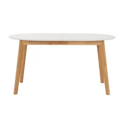 WERNER Extendable Dining Table 150-195cm- Natural & White(Werner Extendable Dining Table 150cm White) -Modern Furniture 146094 A3800