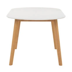 WERNER Extendable Dining Table 150-195cm- Natural & White(Werner Extendable Dining Table 150cm White) -Modern Furniture 146094 B800