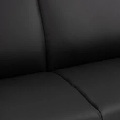 MENDO 3 Seater Lounge Sofa - Black & Walnut(Mendo 3 Seater Lounge Chair Black Copy) -Modern Furniture 189