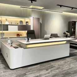 LUSH Executive Desk Left Return 240cm - White & Taupe(Lush Executive Desk Left Return 240cm Grey) 25 LUSH Executive Desk Left Return 240cm - White & Taupe(Lush Executive Desk Left Return 240cm Grey) -Modern Furniture 1 a436d3ec daa5 4621 b731 c013417ed77f