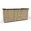 KENTO Reception Desk 240cm - Timber Slat Acoustic Black & Oak(Kento Reception Desk 240cm Black Oak) -Modern Furniture 2.4mNewreceptiondesk 29Lifestyle4 800