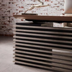 PHOENIX Sit & Stand Electric Lift Executive Desk With Right Return 2.2M - Warm Oak & Black(Phoenix Sit Stand Electric Lift Executive Office Desk With Right Return 2 2m) -Modern Furniture 202110221121 800 90b8d4b5 d6ed 401c bd35 219ddeb92908