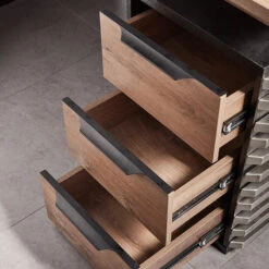 PHOENIX Sit & Stand Electric Lift Executive Desk With Left Return 1.8M - Warm Oak & Black(Phoenix Sit Stand Electric Lift Executive Office Desk With Left Return 1 8m) -Modern Furniture 202110221128 800 da35ee0b 4c5a 4df5 a585 30da68fe8f6a