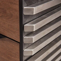 PHOENIX Executive Desk With Right Return 1.8M - Warm Oak & Black(Phoenix Executive Desk With Right Return 1 8m Mahogany Black) -Modern Furniture 202110221137 800