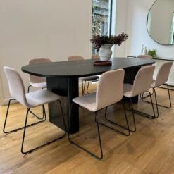 ASTON Dining Table 220cm - Black(Aston Dining Table 220cm Black) -Modern Furniture 202302DT22 B6 2000