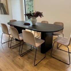 ASTON Dining Table 220cm - Black(Aston Dining Table 220cm Black) -Modern Furniture 202302DT22 B7 2000