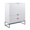 SVANA Tall Sideboard 100cm - White(Copy Of Shanti Tall Sideboard 120cm Solid Acacia Wood Black) -Modern Furniture 20354a800