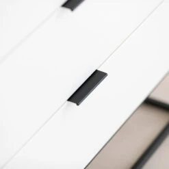 SVANA Tall Sideboard 100cm - White(Copy Of Shanti Tall Sideboard 120cm Solid Acacia Wood Black) -Modern Furniture 20354closeupa800